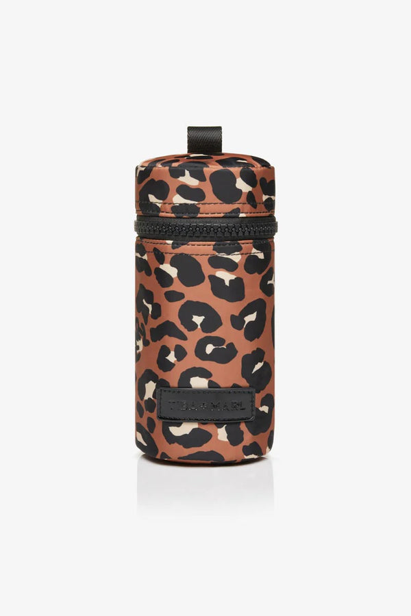 Insulated Bottle Holder Rust Leopard Print